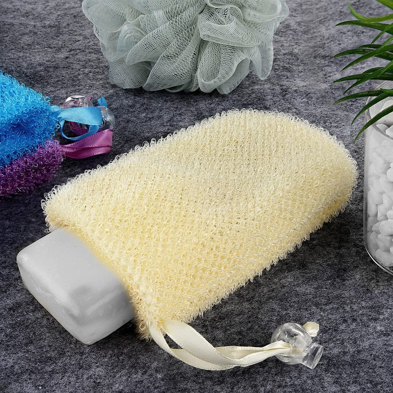 Linkidea 3 Pack Mesh Soap Scrubber Pouch, Soap Saver Bag, Soap Pouch for Shower, Mesh Soap Saver Bags with Drawstring for Shower Bathroom (Pink, Blue, Yellow)