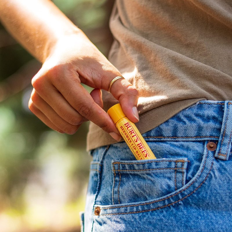 Beeswax Lip Balm Pack by Burts Bees for Unisex - 4 x 0.15 oz Lip Balm