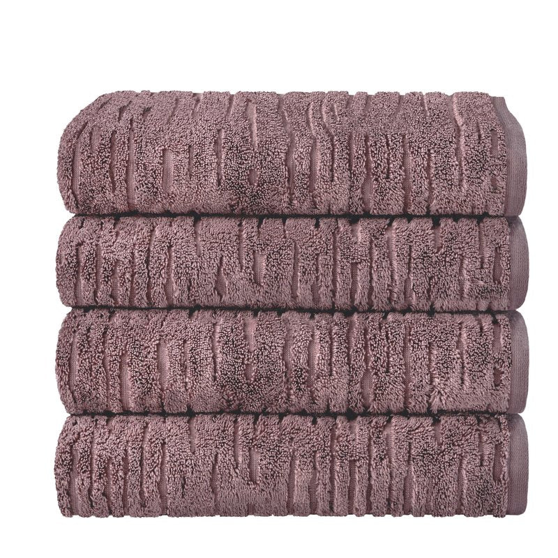 SKL Home CloudSoft Cotton Luxury 4 Pc Bath Towel Set, Plum