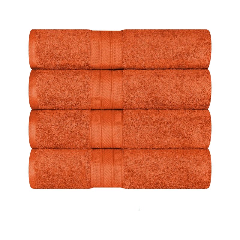 Superior Superior Long Staple 100% Combed Cotton 700GSM Solid 4-Piece Bath Towel Set for Bathroom, Shower, Kitchen-Super Soft, Plush, Highly Absorbent, Assorted 4-Piece Towels, Sandstone