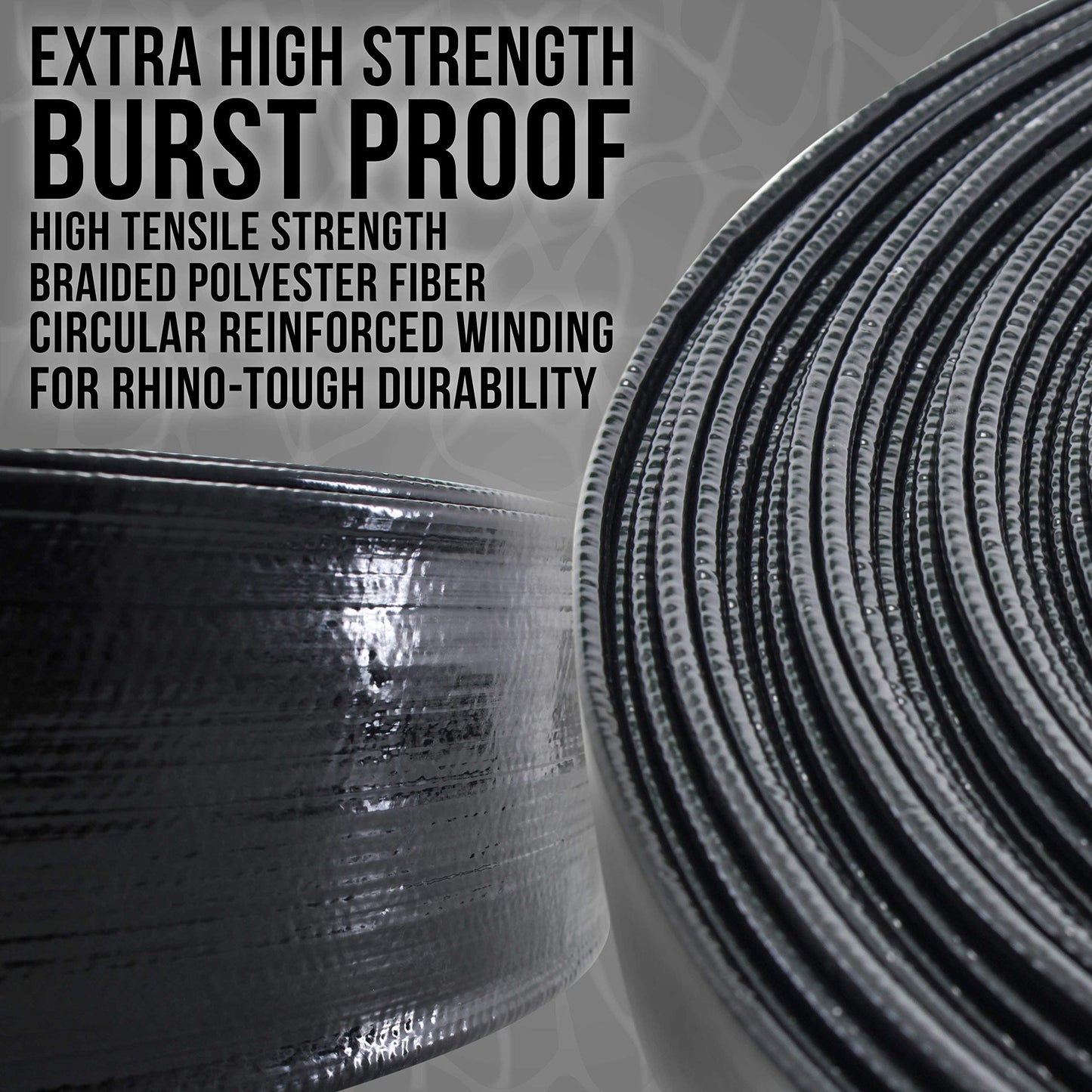 U.S. Pool Supply Pool Backwash Hose 1 1/2 Inch Diameter x 50 Feet - Discharge Hose for Pump, Sand Filter & Sump Pump Hoses - Burst Resistant Lay Flat Drainage Hoses for Inground & Above Ground Pools