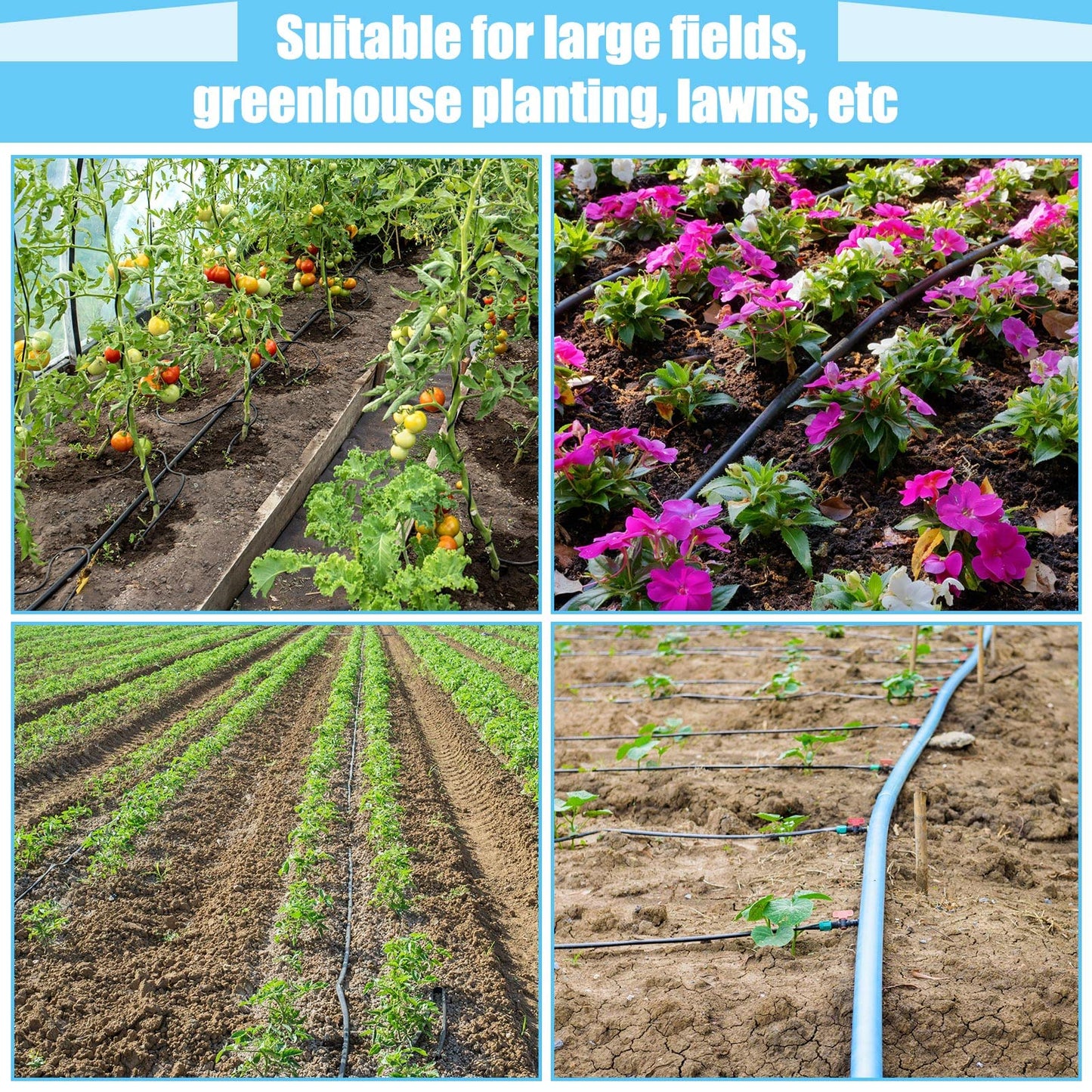 Treela 3281ft 5/8 Inch Drip Tape 6" Spacing Roll 16 Mil Irrigation Hose Garden Watering Tube Line Automatic Equipment for Garden Irrigation System Flower Patio Lawn Hose