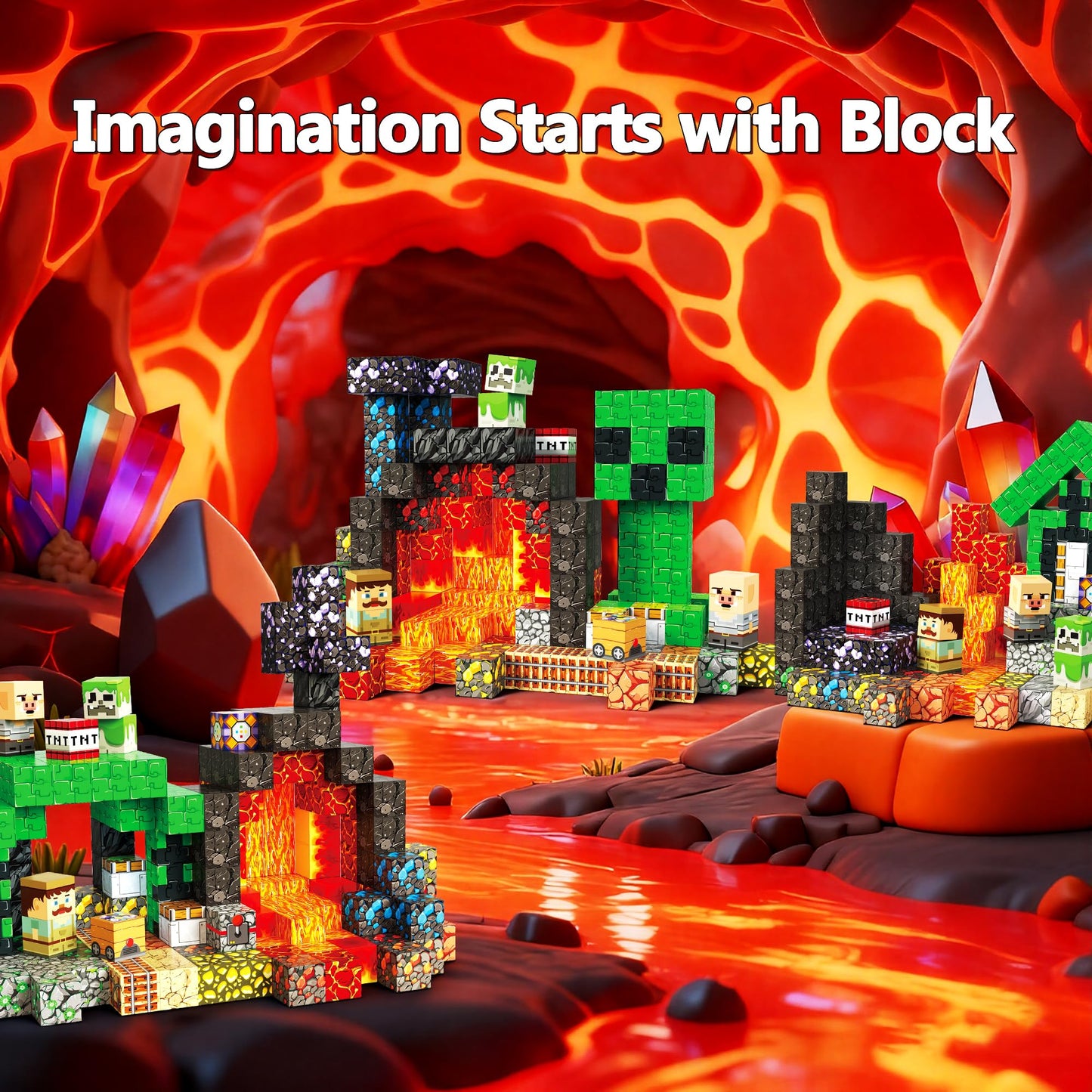 Laoren Magnetic Building Blocks 200PCS, STEM Toys Educational Magnet Cubes, Learning Sensory Toys for Kids Ages 4-12, Birthday Gifts for Boys & Girls