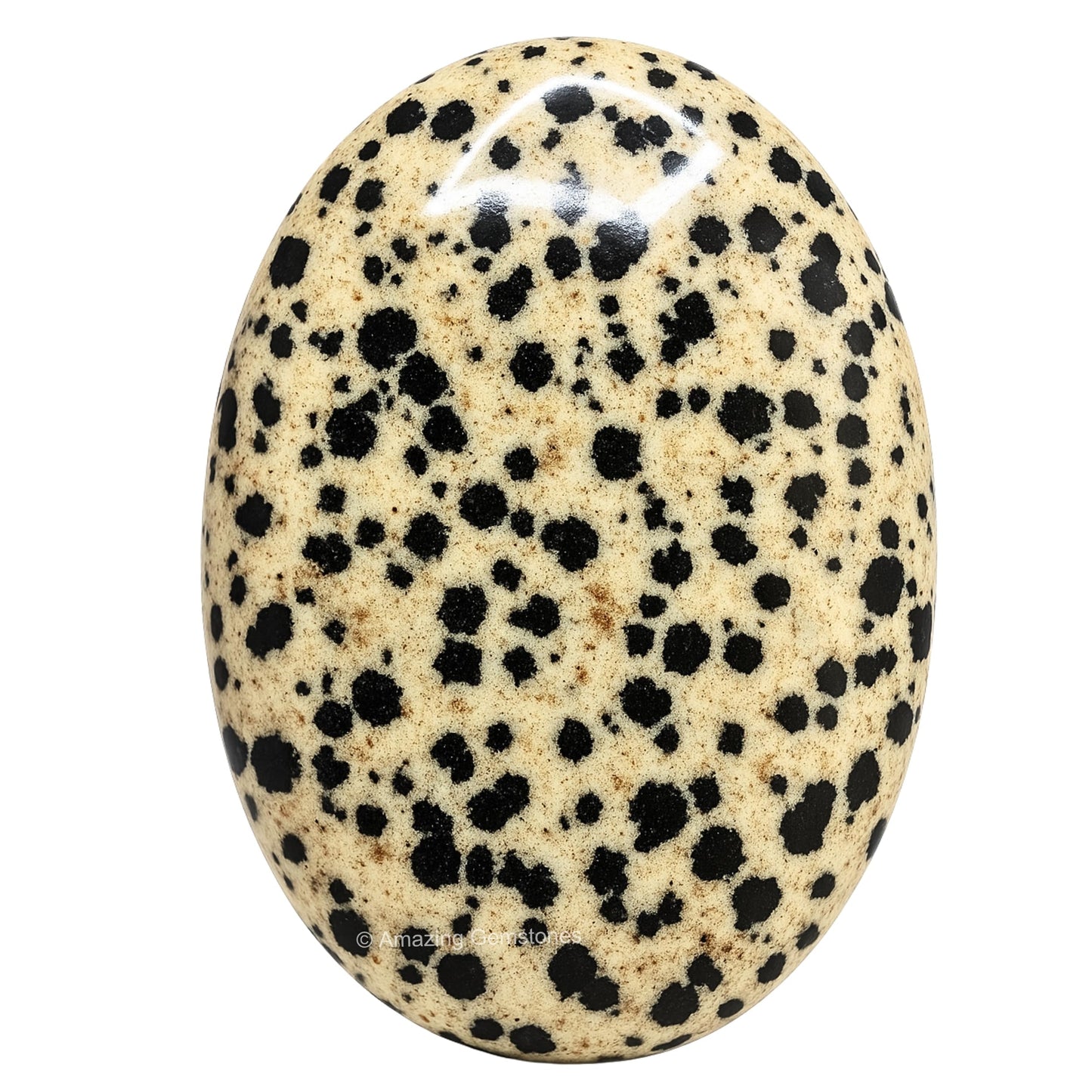 Amazing Gemstone Dalmatian Jasper Crystals and Healing Stones - Large Palm Stone Crystals Piedra - Crystal for Good Luck, Positive Energy, Meditation - Unique Stocking Stuffers Gifts for Women, Men