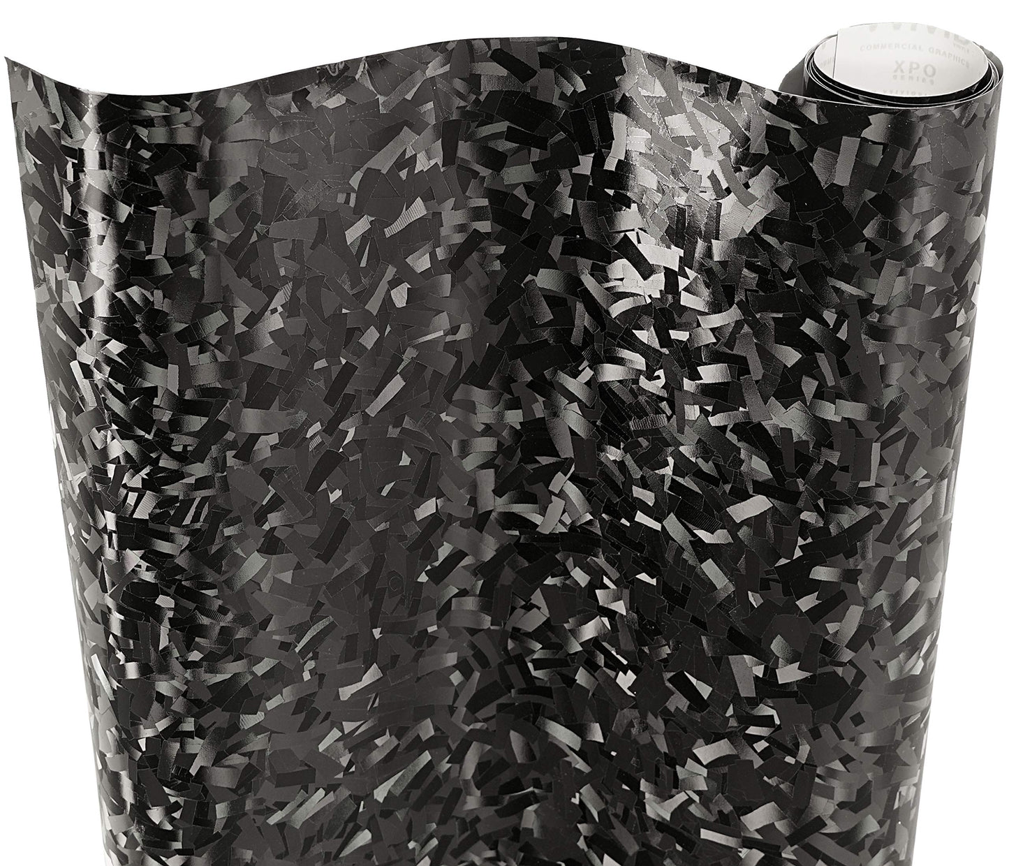 VViViD+ Forged Composite Carbon Patternless Car Vinyl Wrap Roll (50ft x 5ft, Black)