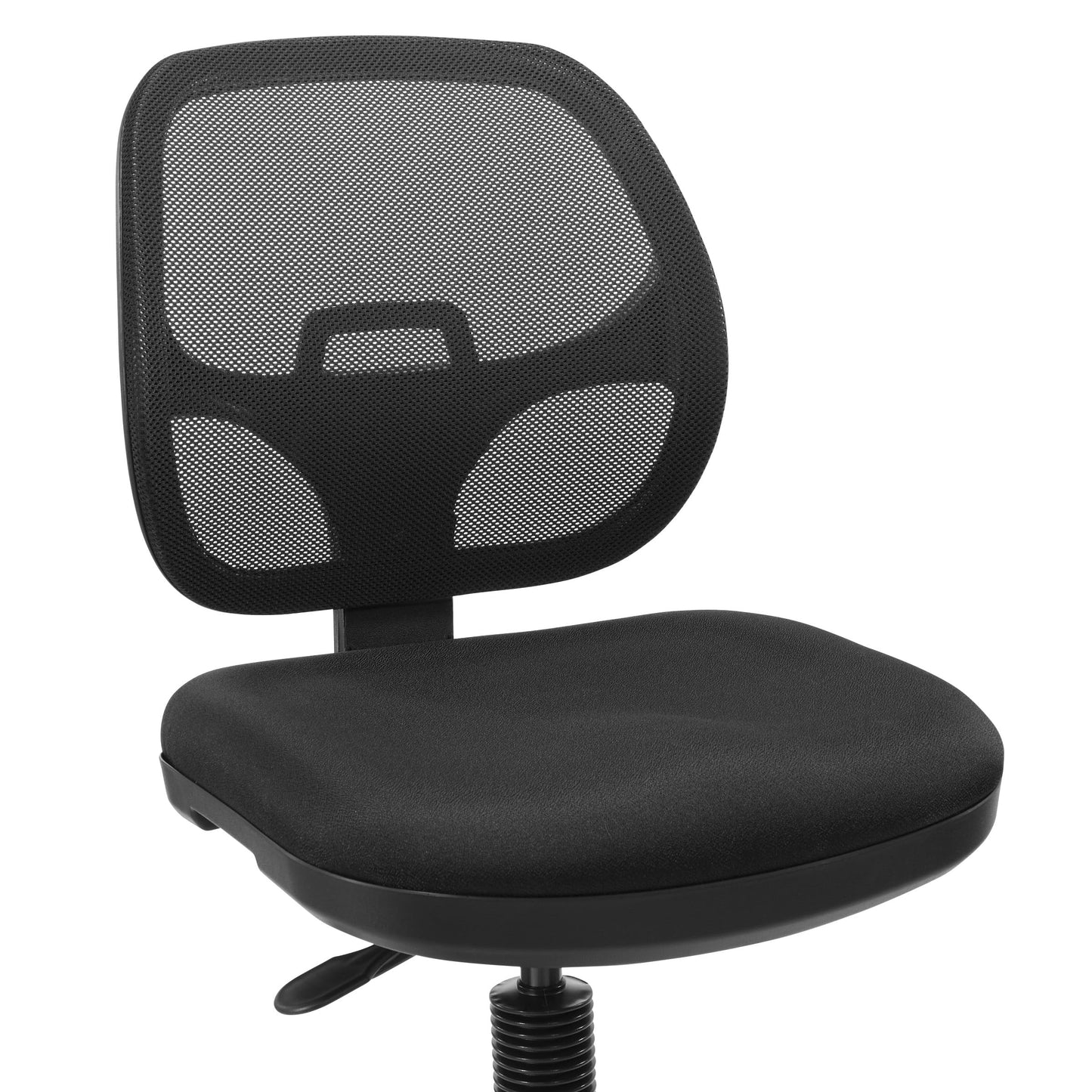 Office Star DC Series Deluxe Breathable Mesh Back Ergonomic Drafting Chair with Lumbar Support and Adjustable Footring, Black Fabric