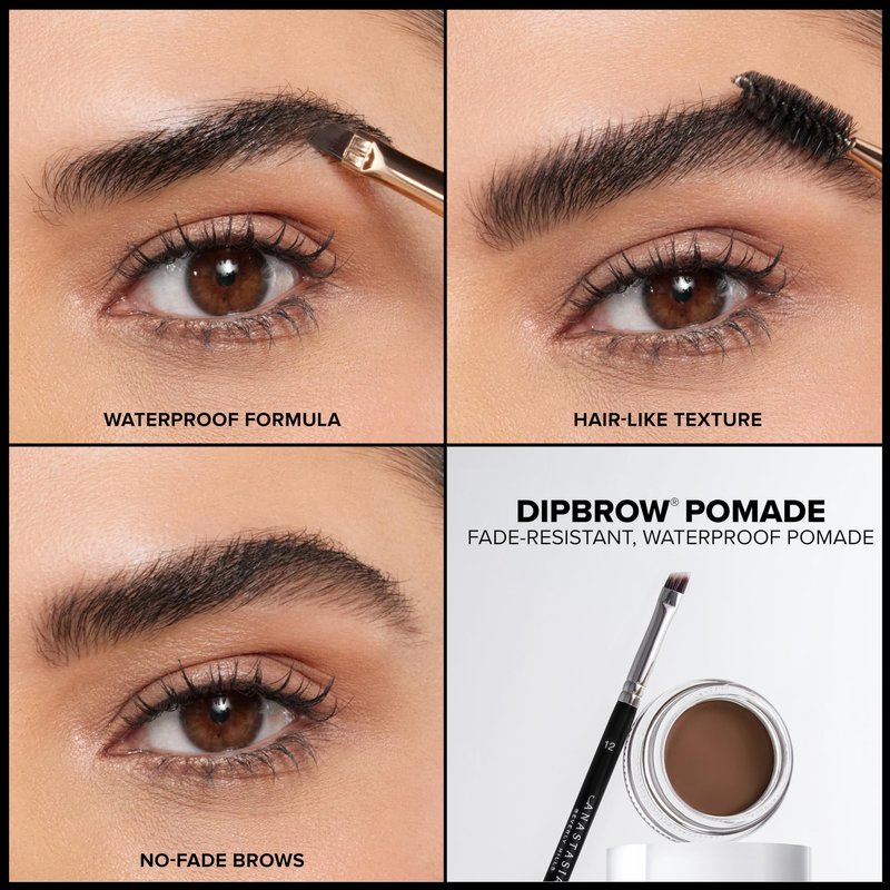 Anastasia Beverly Hills DIPBROW Pomade - Full-Pigment Smudge-Proof Eyebrow Pomade, Long-Wearing Waterproof Formula for Natural Hair Texture