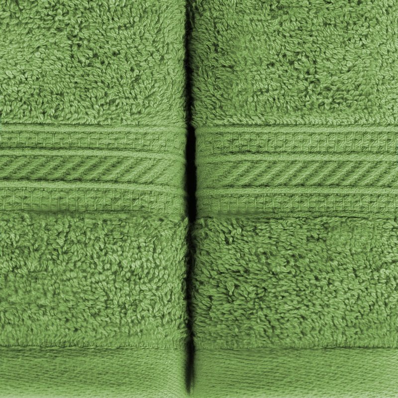 Superior Long Staple 100% Combed Cotton 700GSM 2-Piece Solid Bath Sheet Set for Bathroom, Shower, Kitchen-Super Soft, Plush, Highly Absorbent, Assorted 2-Piece Bath Seets, Green Essence