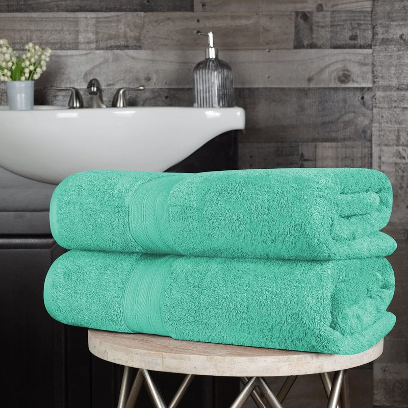 Superior 700 GSM Long Staple 100% Combed Cotton, Durable, Plush and Absorbent 6-Piece Single Ply Towel Set - Rivulet