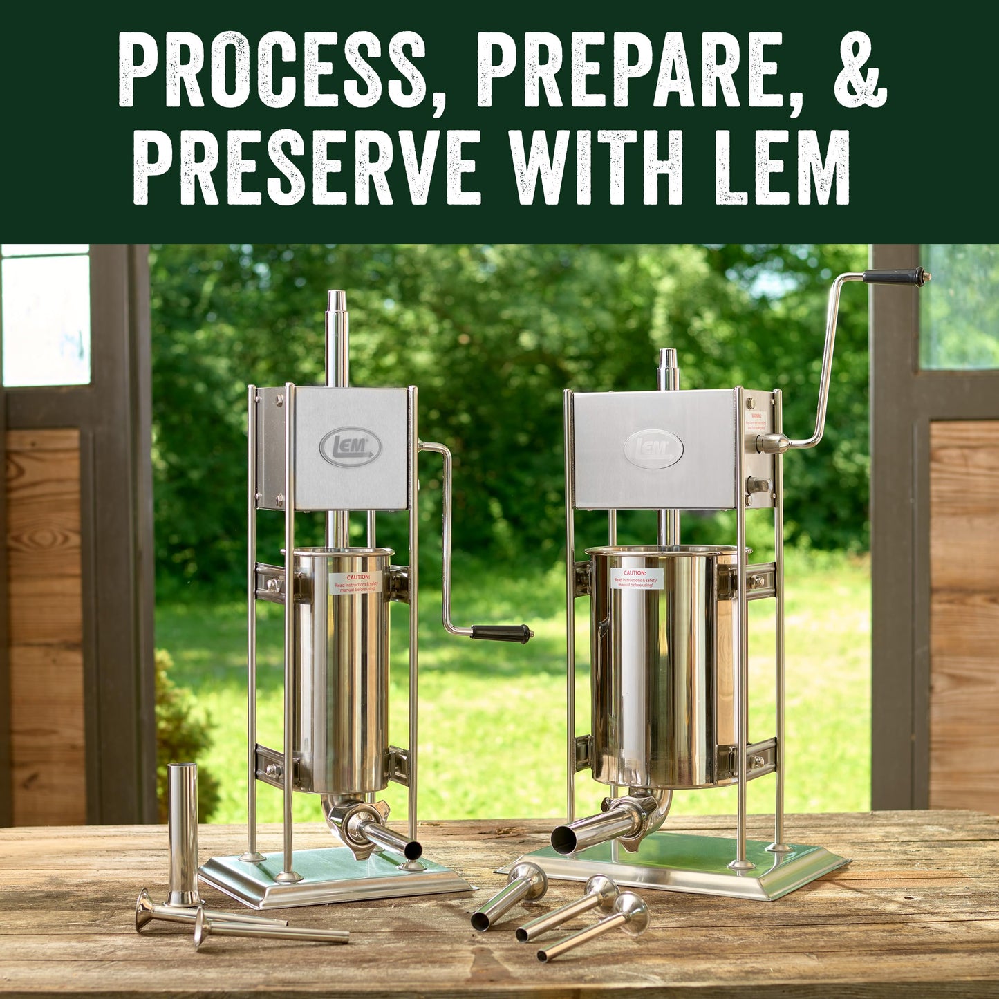 LEM Big Bite Dual Gear 25lb Sausage Stuffer with 2 Speeds