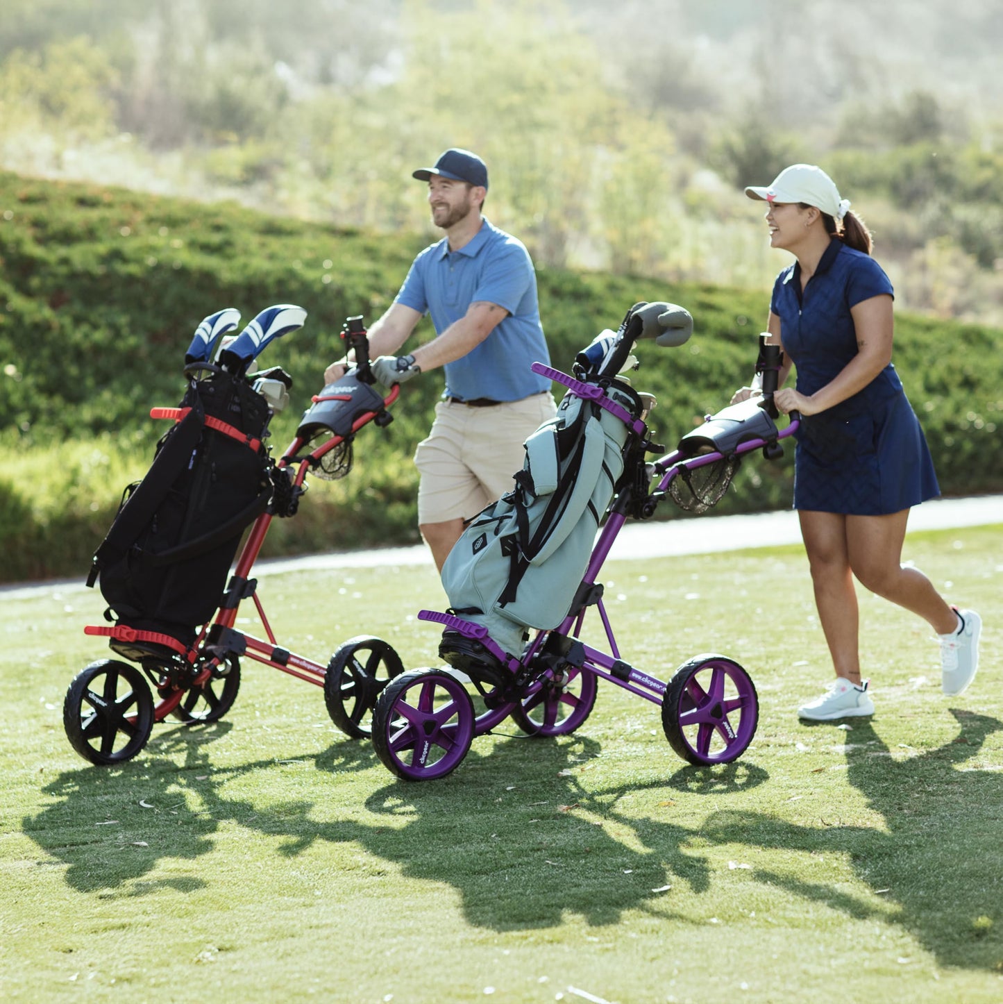 Clicgear Model 4.0 Golf Push Cart, 3-Wheel Foldable Walking Golf Cart (Black)
