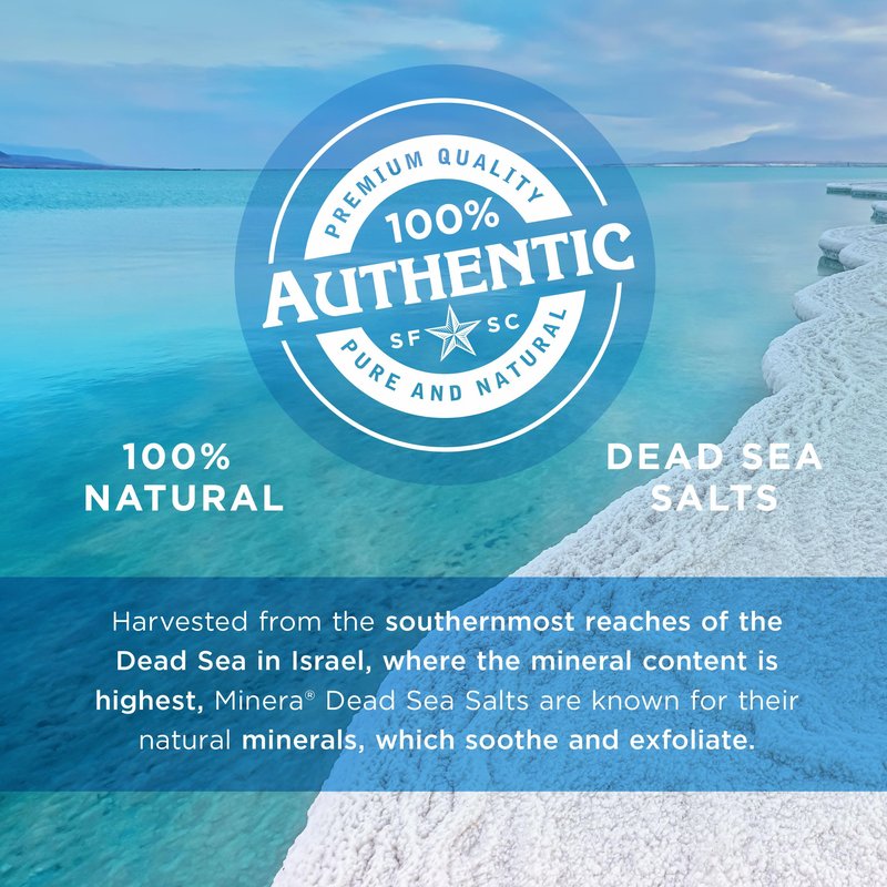 Minera Coarse Grain Dead Sea Salt for Bath & Soaking – 19 lbs, Fast-Dissolving, 100% Pure & Natural, Unscented, Skin-Nourishing Bulk Sea Salt