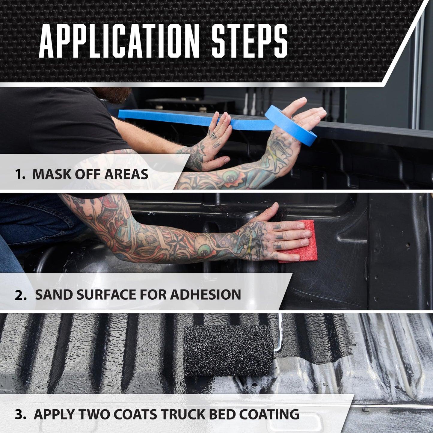 Rust-Oleum 342668-4PK Truck Bed Coating, Quart, Black, 4 Pack