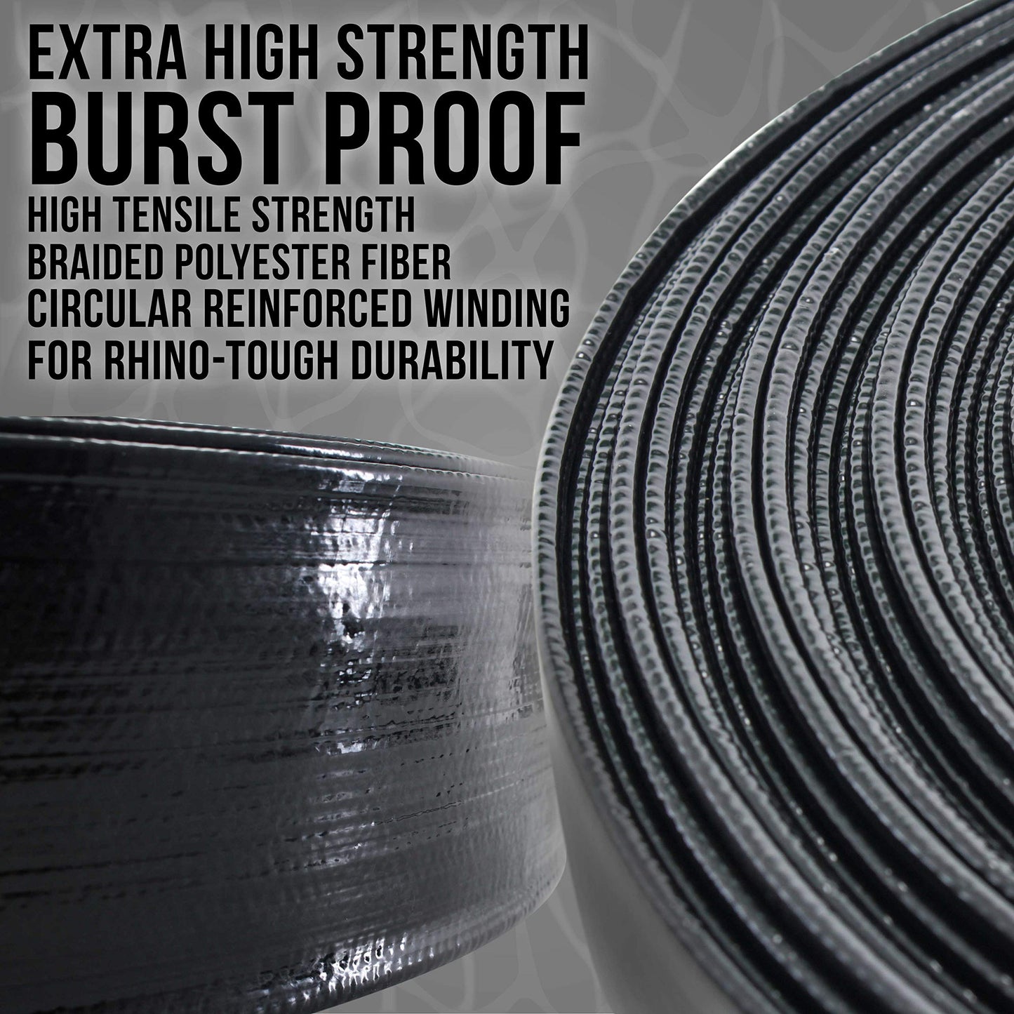 U.S. Pool Supply Pool Backwash Hose 2 Inch Diameter x 100 Feet - Discharge Hose for Pump, Sand Filter & Sump Pump Hoses - Burst Resistant Lay Flat Drainage Hoses for Inground & Above Ground Pools