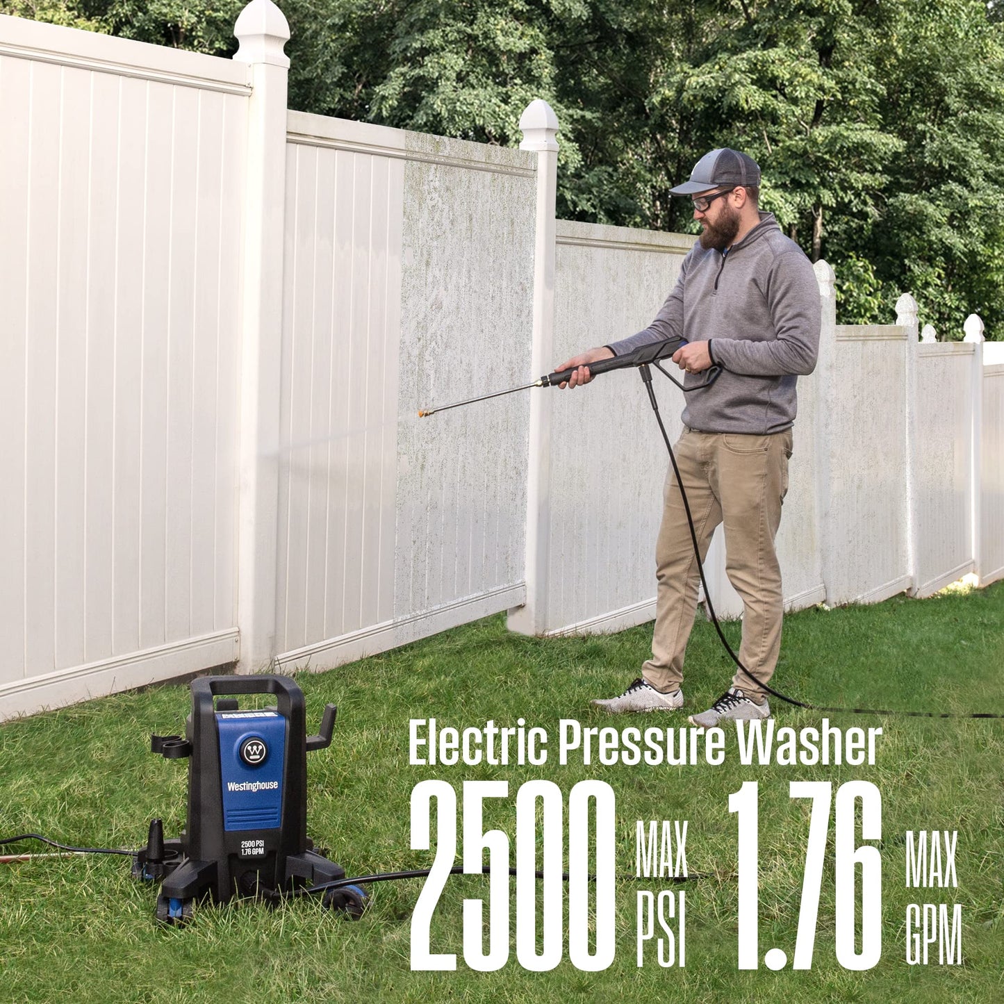 Westinghouse ePX3500 Electric Pressure Washer (2500 PSI) and Oxy Solve House and Siding Pressure Washer Cleaner (1 Gal.)