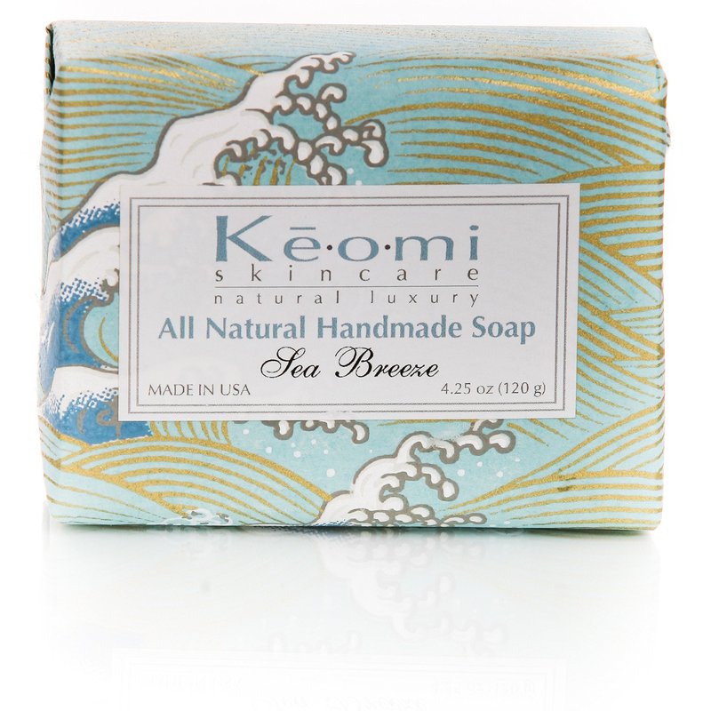 Organic Luxury Handmade 4 Bar Soap Gift Set by KEOMI NATURALS - WONDERFUL MOTHERS DAY GIFT - Gift Boxed & Ready to Give - PAMPER THEM w/LUXURY WHILE LIFTING THEIR SPIRITS