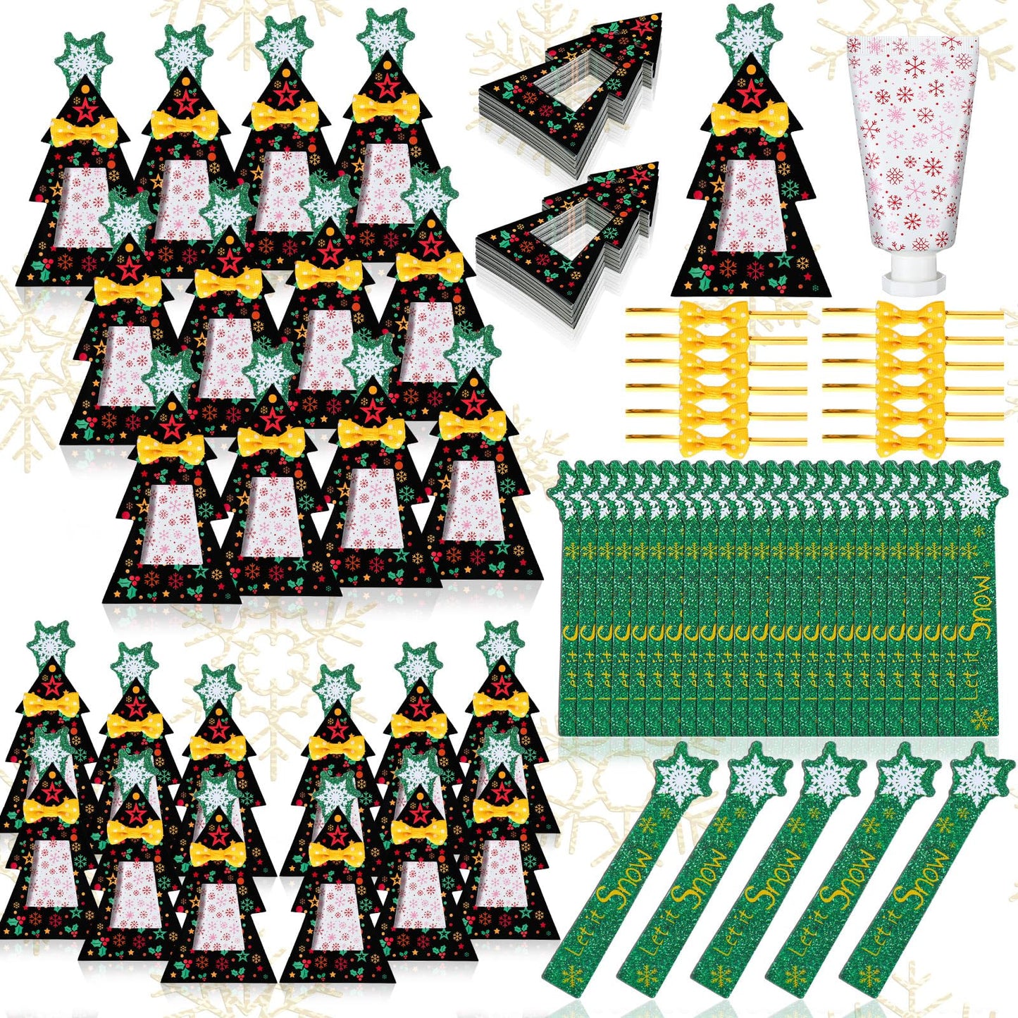 Sacubee 24 Christmas Hand Cream with Nail File Gifts Set Snowflake Hand Cream & Nail File Christmas Party Favors Travel Size Skin Lotion Xmas Party Supplies for Guests