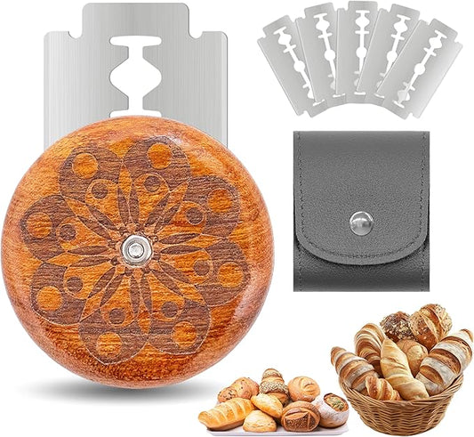 UFO Bread Lame Cutter for Homemade Sourdough,Bread Scorer Tool for Sourdough with 5 Blades and Case,Slashing Tool Bread Cutting Knife for Artisan Bread and Baguette Makers,Ring