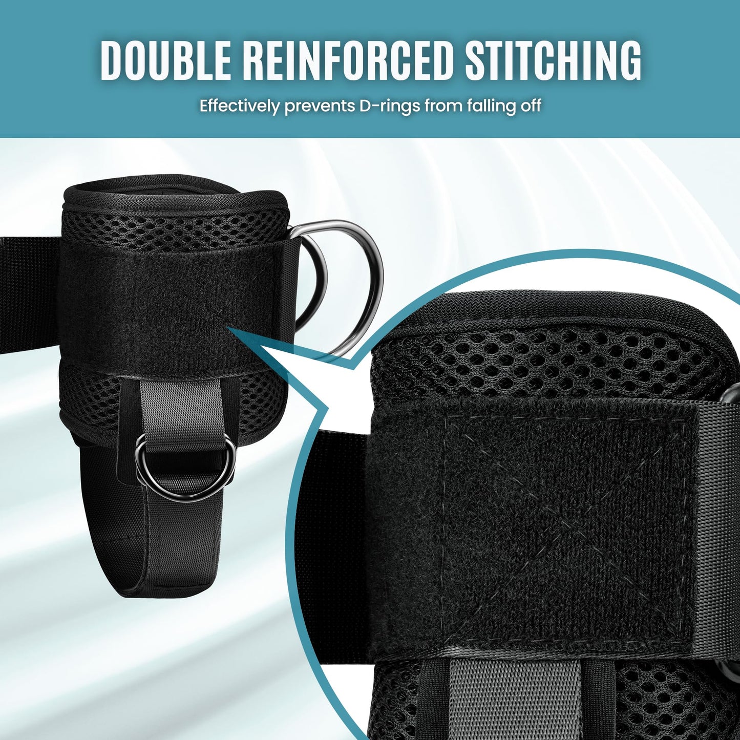 Ankle Straps for Cable Machine Woman, Balency Padded Ankle Strap for Cable Machine Kickback, Cable Ankle Attachment for Gym, Ankle Cuff, Kickback Ankle Strap for Glute Workout, Leg Extensions