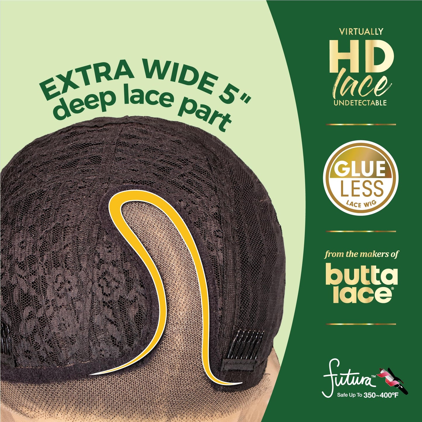 Sensationnel Chicbob Lace Frontwig - Bob Unit 4 Face Framing Glueless Wig Wide 5 Inch Deep Part Synthetic Preplucked Hairline (PLATINUMBLONDE)