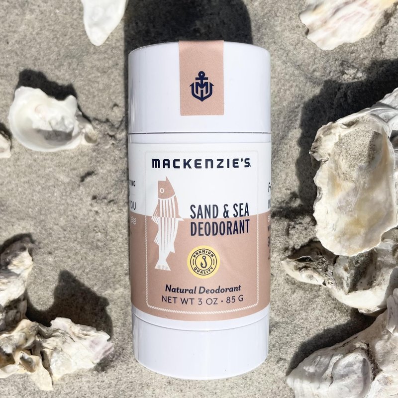 MacKenzie's Sand & Sea Deodorant - Father's Day - Gifts for Fishermen - Gifts for Women - Gifts for Men - Aluminum Free - Eco Friendly - Sea Salt - Ozone - Citrus - Proudly Made in the USA - 3 oz