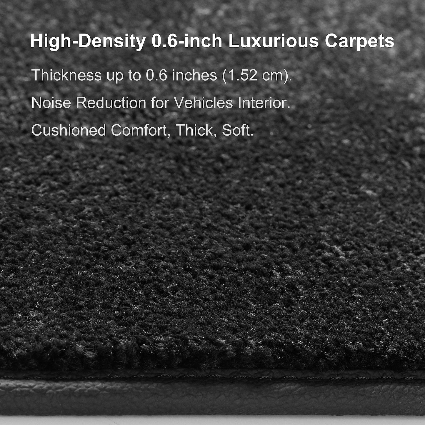 WENNEBIRD Superior Carpet Floor Mats for 2025-2026 Tesla Model Y (Juniper), 0.6-Inch Ultra-Thick, Noise-Reducing, All-Weather Waterproof Anti-Slip – 3-Pc Set