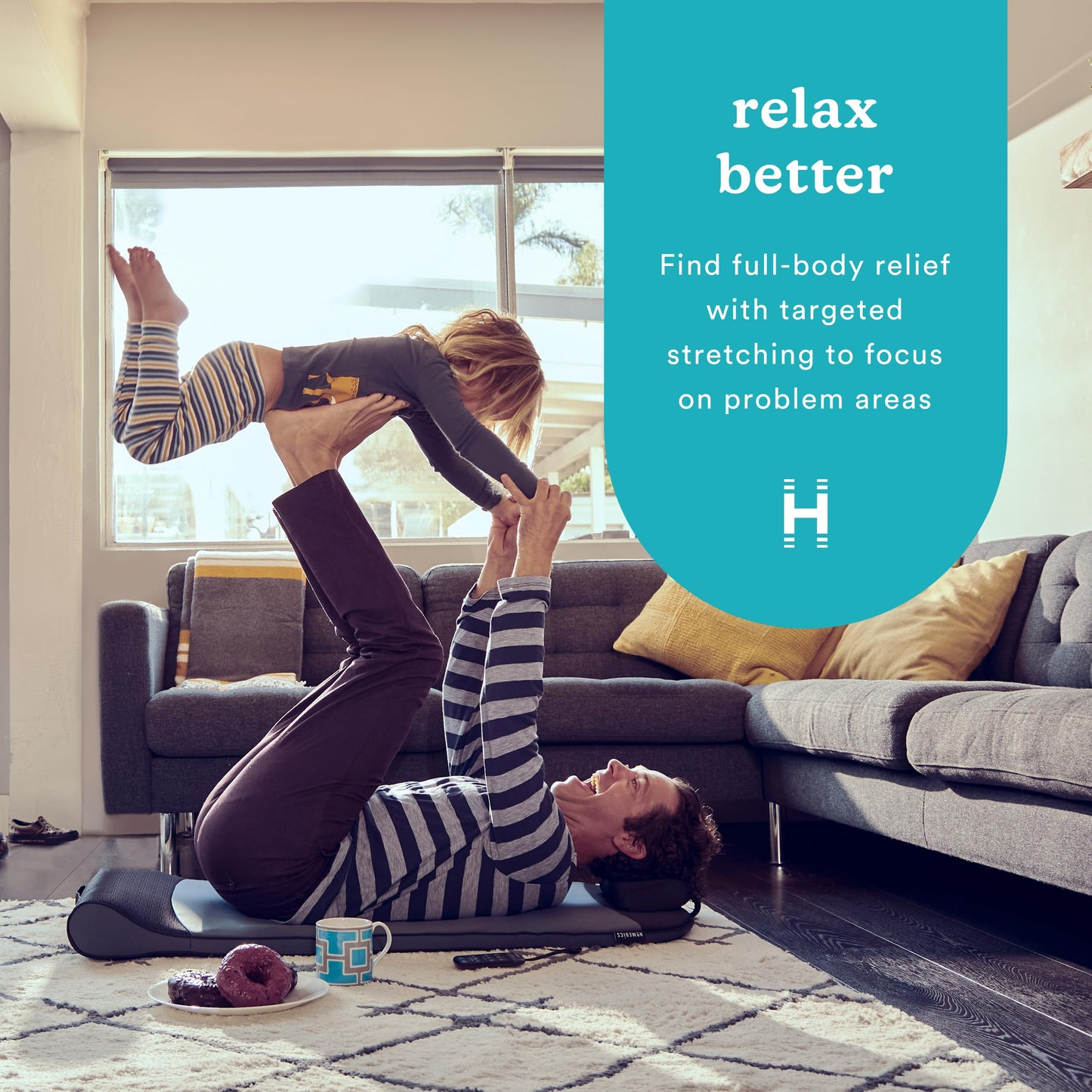 HoMedics Fitness Stretching Mat with Air Compression 3 Intensity Levels