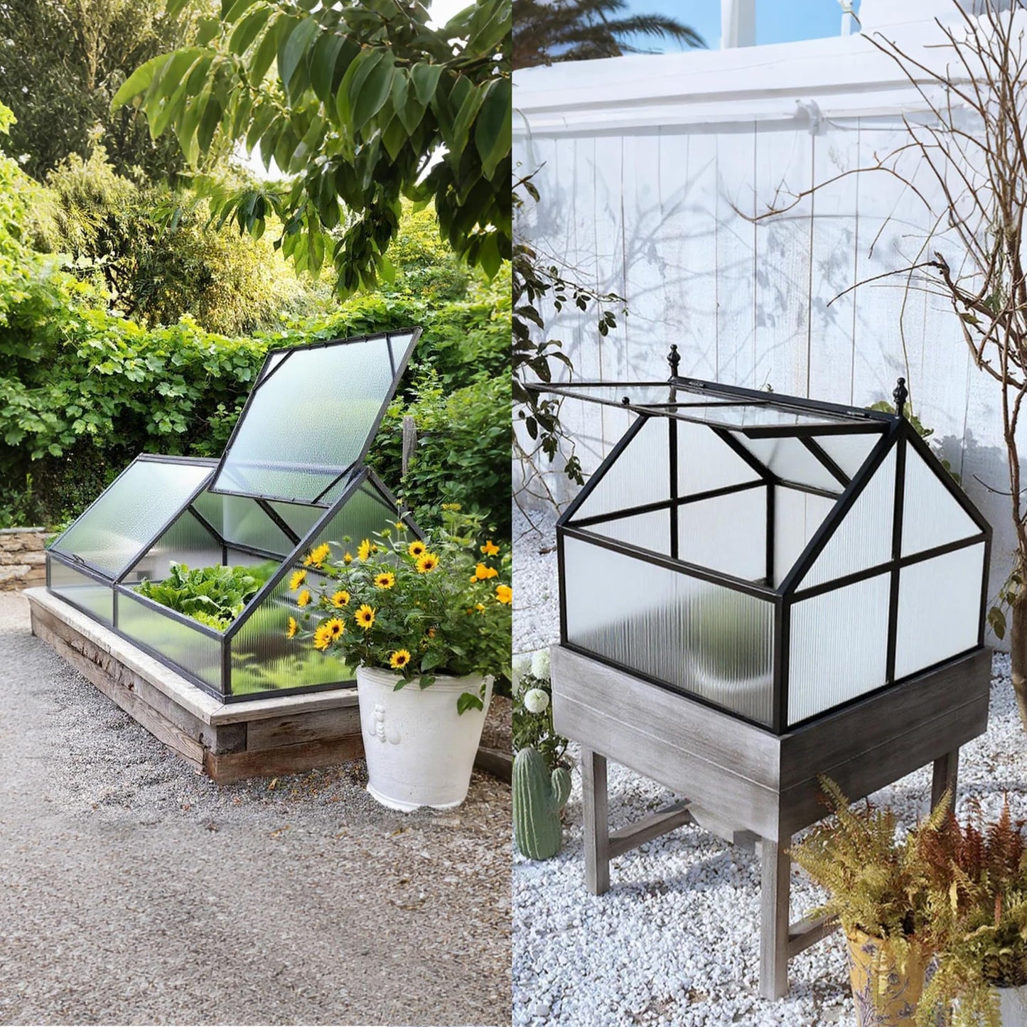 Quibbay 6PCS Polycarbonate Greenhouse Panels Sheets, 6' x 2' x 0.32'' Three-Layer Honeycomb Panels, UV Protected Corrugated Plastic Roof Panels, Clear Replacement Panels for Greenhouse Covering