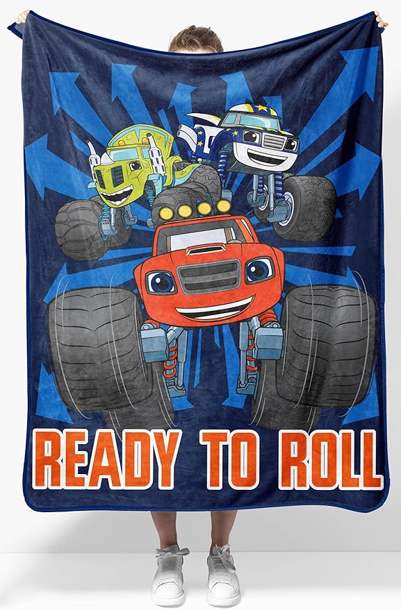 Jay Franco Kids Plush Throw Blanket â Soft & Comfy Throw for Couch or Bed â Cozy Home DÃ©cor for Living Room & Bedroom, Blue - Blaze, 40x50 - Travel Blanket