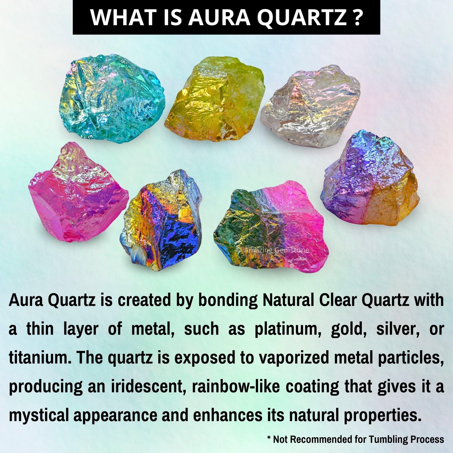 Amazing Gemstone Angel Aura Rose Quartz Raw Crystals and Healing Stones, Natural Rocks for Tumbling and DIY Raw Stones and Crystals (1 Piece)