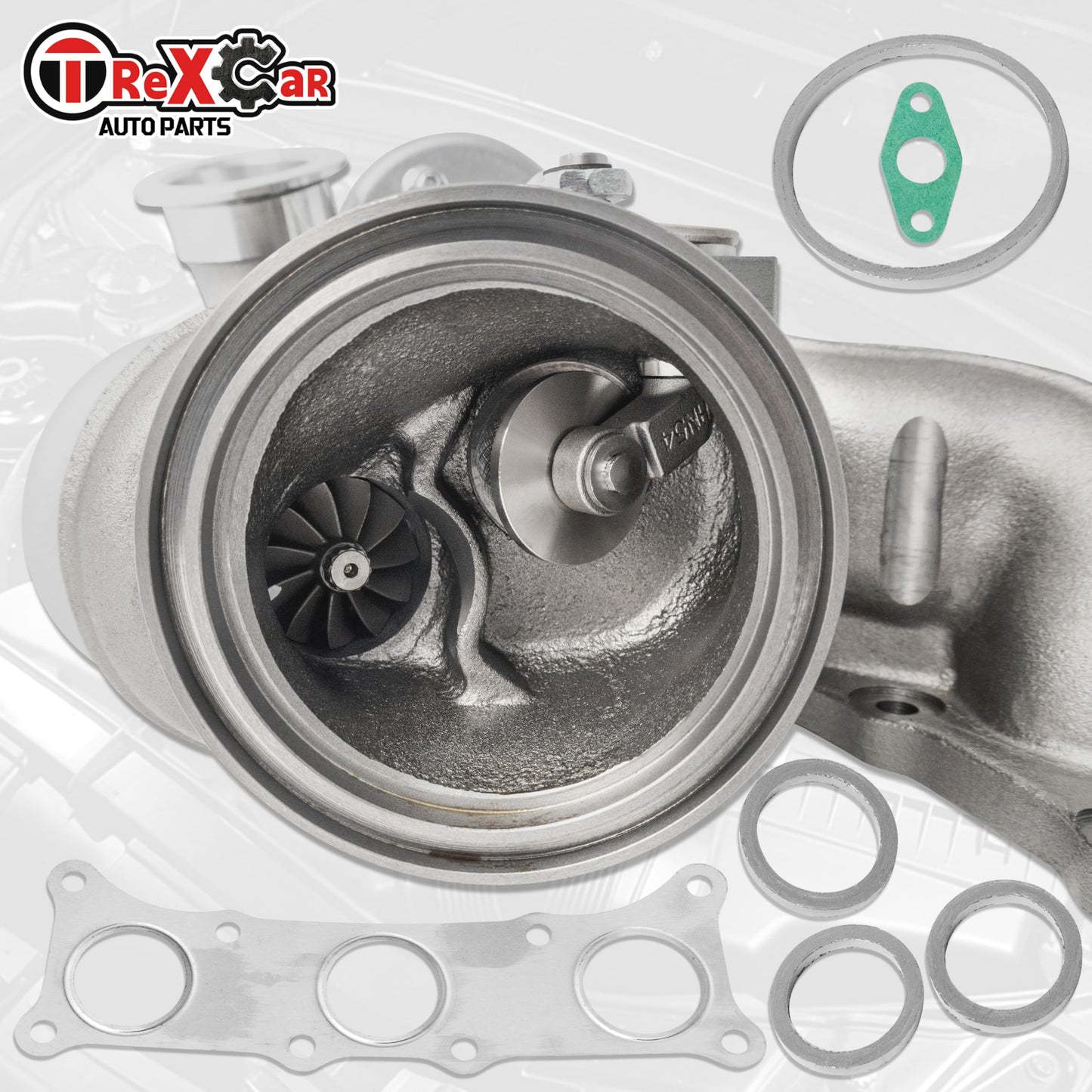 TREXCAR Turbo Left Position Turbocharger for 2006-2011 BMW 135i 335i E82 E88 Engine 550HP TD04-17T N54 with Billet Compressor Wheel JD Series 49131-07041