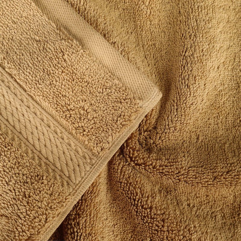 Superior Egyptian Cotton Pile 9 Piece Towel Set, Includes 3 Bath, 3 Hand, 3 Face Towels/Washcloths, Ultra Soft Luxury Towels, Thick Plush Essentials, Guest Bath, Spa, Hotel Bathroom, Toast