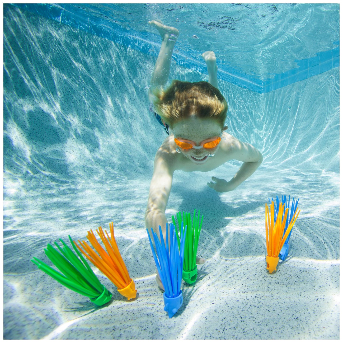 SwimWays SquiDivers Kids Pool Diving Toys, 3 Pack, Bath Toys & Pool Party Supplies for Kids Ages 5 and Up