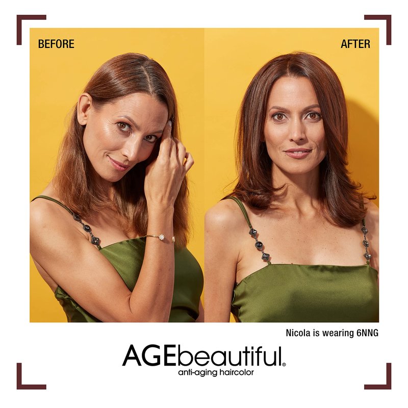 AGE beautiful Permanent Hair Color Dye Liqui Creme & Developer 20 Volume | 100% Gray Coverage | Anti-Aging | Biotin for Thicker, Fuller, Healthier Hair | 1N Jet Black
