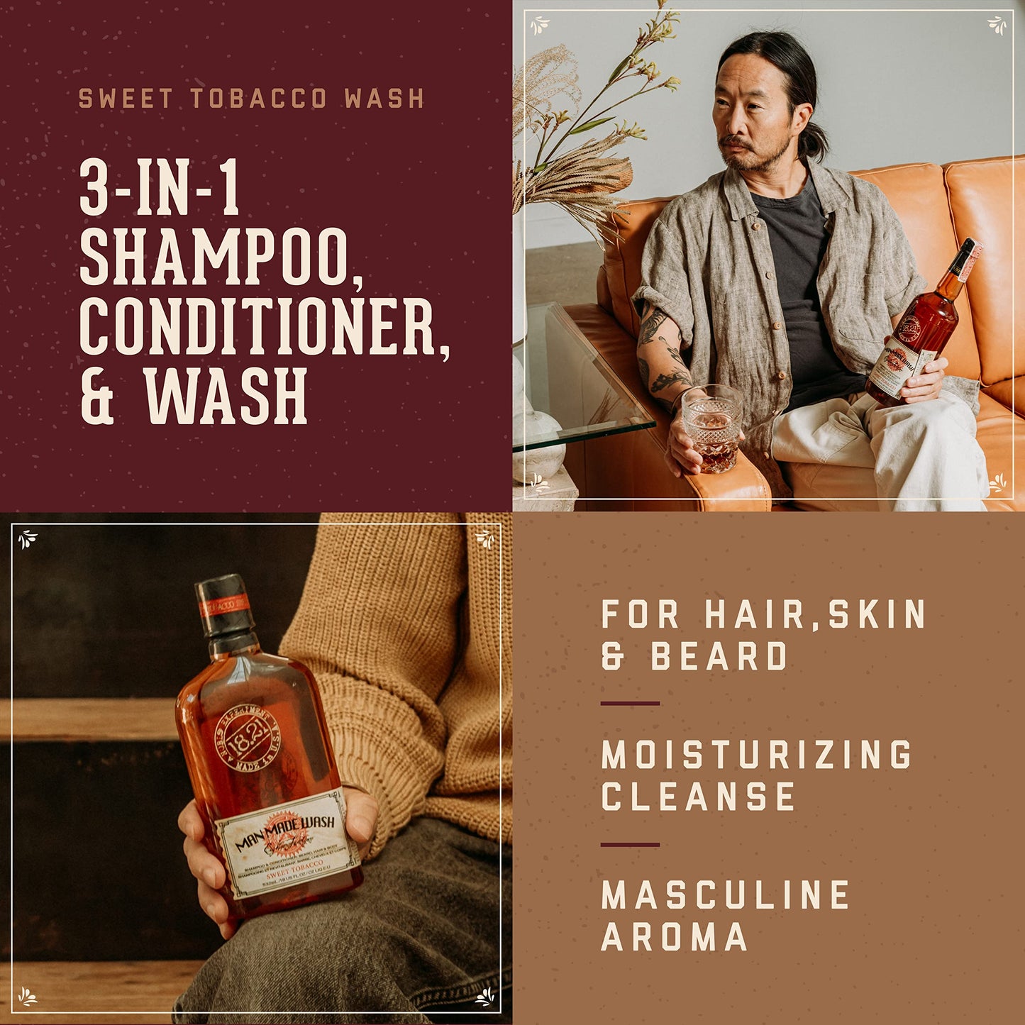 18.21 Man Made Men's Book of Good Grooming Gift Set
