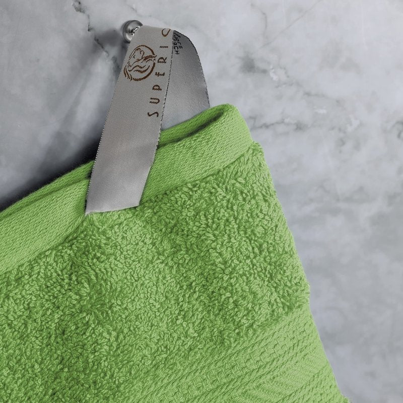 Superior Long Staple 100% Combed Cotton 700GSM 2-Piece Solid Bath Sheet Set for Bathroom, Shower, Kitchen-Super Soft, Plush, Highly Absorbent, Assorted 2-Piece Bath Seets, Green Essence
