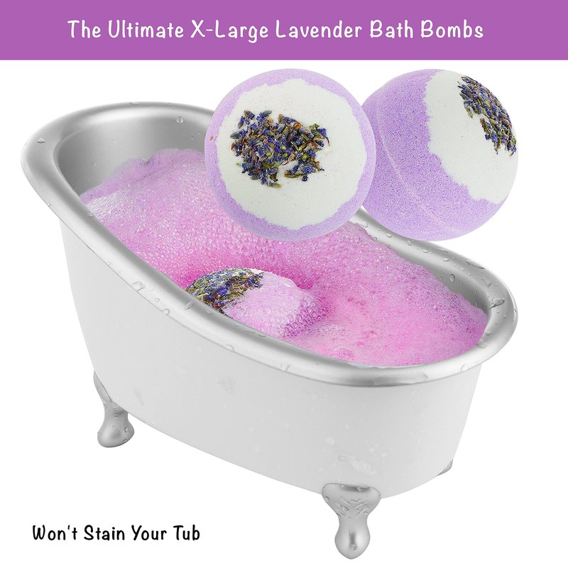 Mothers Day Bath Gift Basket Set for Women: Relaxing at Home Spa Kit Scented - Lavender and Jasmine with Large Bath Bombs, Salts, Shower Gel, Body Butter Lotion, Bath Oil, Bubble Bath, Loofah & More