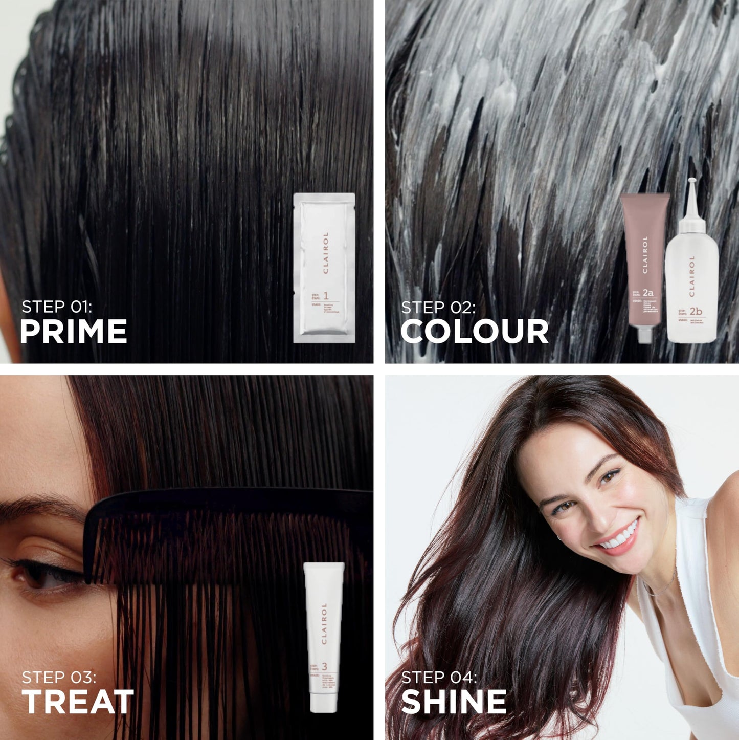 Clairol ColorStrong Permanent Hair Dye, Ammonia‑Free, PPD‑Free, 100% Gray Coverage with Bonding System, 2.8 Blue Black - Desert Nights Hair Color, Pack of 1