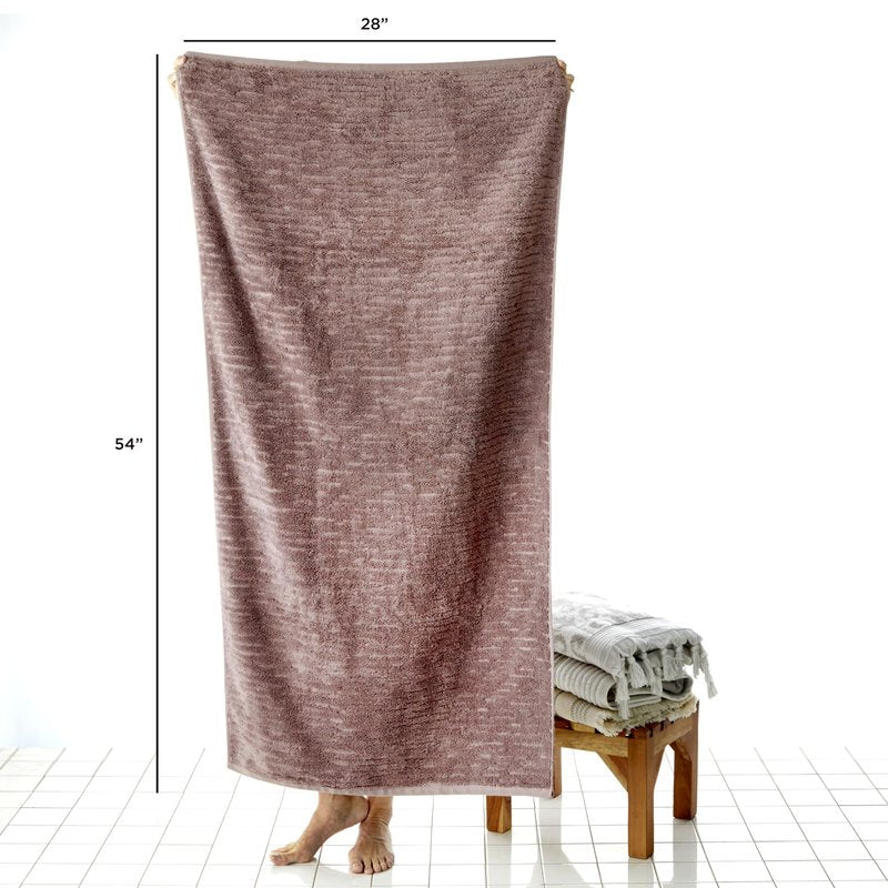 SKL Home CloudSoft Cotton Luxury 4 Pc Bath Towel Set, Plum