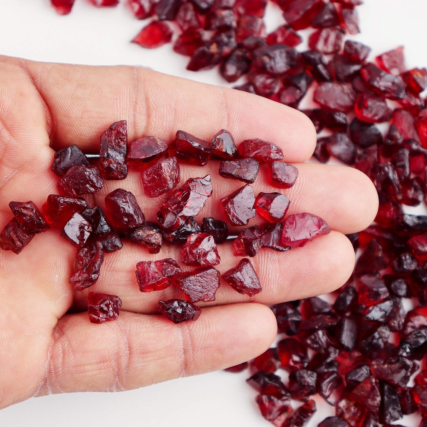 OdrillionGems 50carats Natural Raw Garnet Crystal Gemstone Rough Stone, DIY Jewelry Making, Wire Wrapping, Chakra Healing Crystals, Loose Wholesale Lot, Jewelry Gemstones, January Birthstone, pack