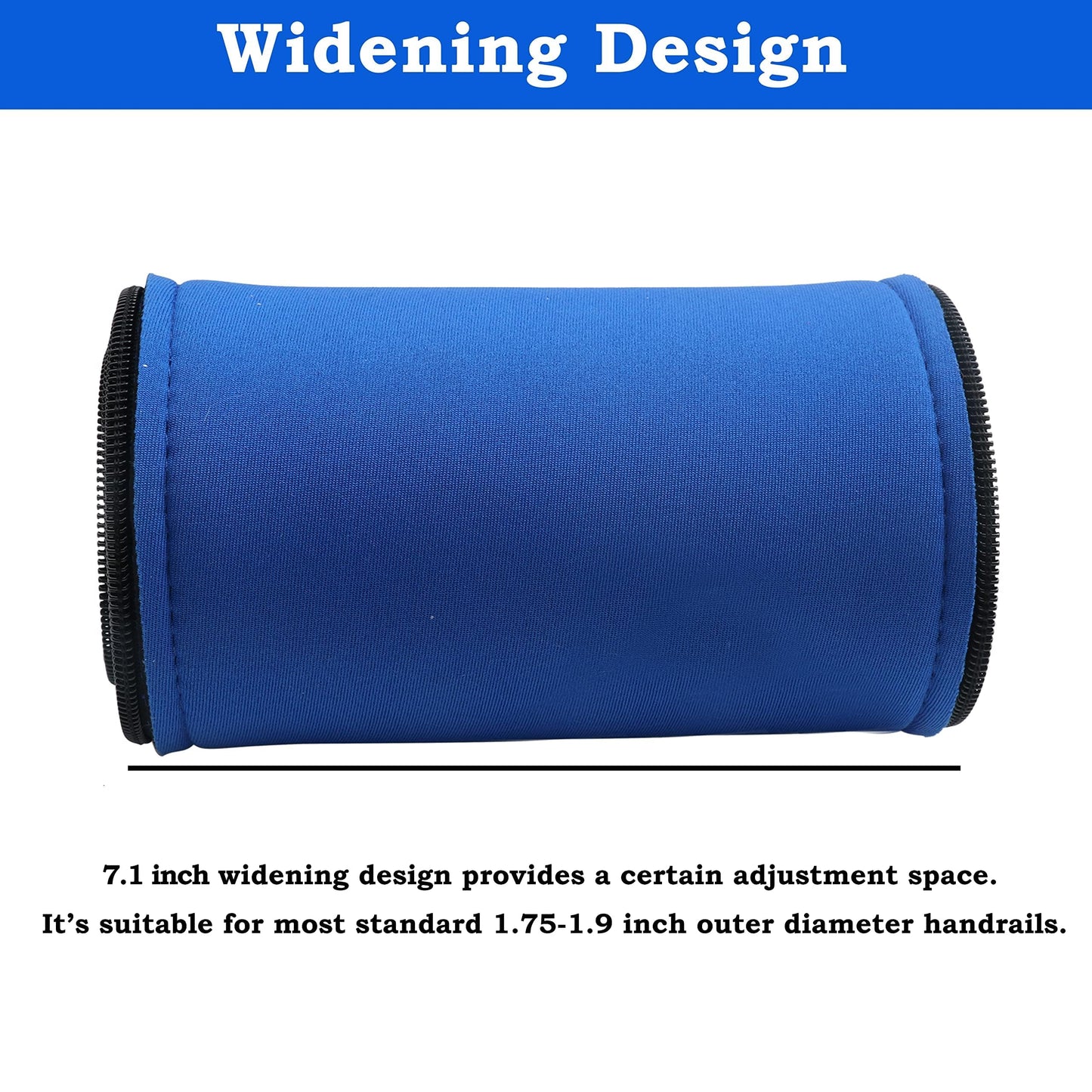 2 Pari Pool Handrail Cover - Slip Resistant Zippered Hand Grip Rail Cover, Safety Rail Grip Sleeve for Inground Swimming Pool Hand Railing Cover(4 feet, Royal Blue)