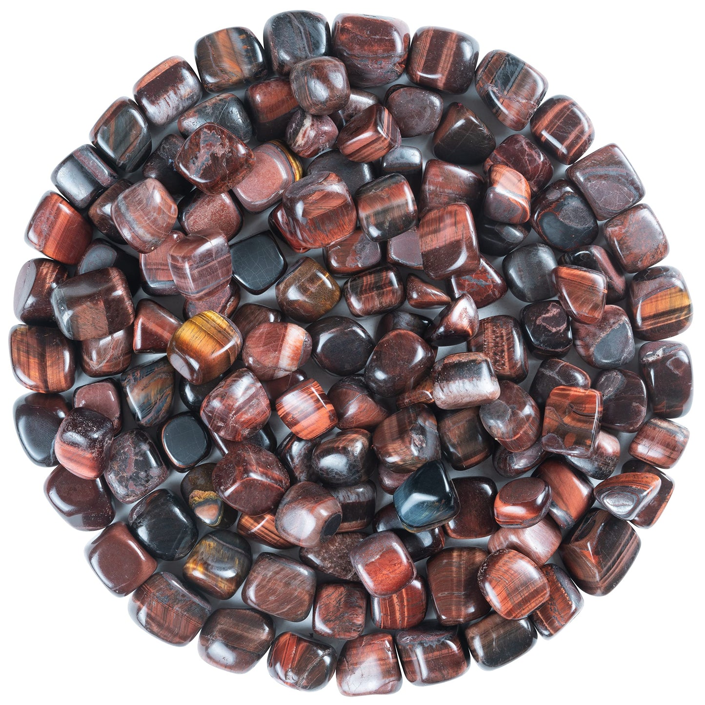 "Crocon 1LB Red Tiger Eye Tumble Stones and Crystals Bulk 2000+ Carats Natural Crystal Kit for Reiki Healing Crystal Polished, Tumble Stones, Chakra Balancing, Reiki Gift, Home Decor Size : 20-25 mm"