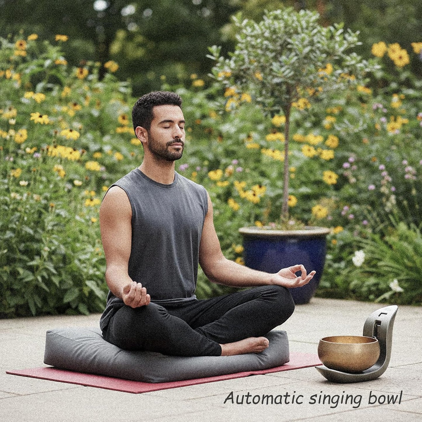 Automatic Singing Bowl – Hands-Free Sound Healing Bowl for Meditation, Yoga, Mindfulness, Energy Healing, Deep Relaxation & Sleep,Auto-Striking Himalayan Singing Bowl with Resonant Tone