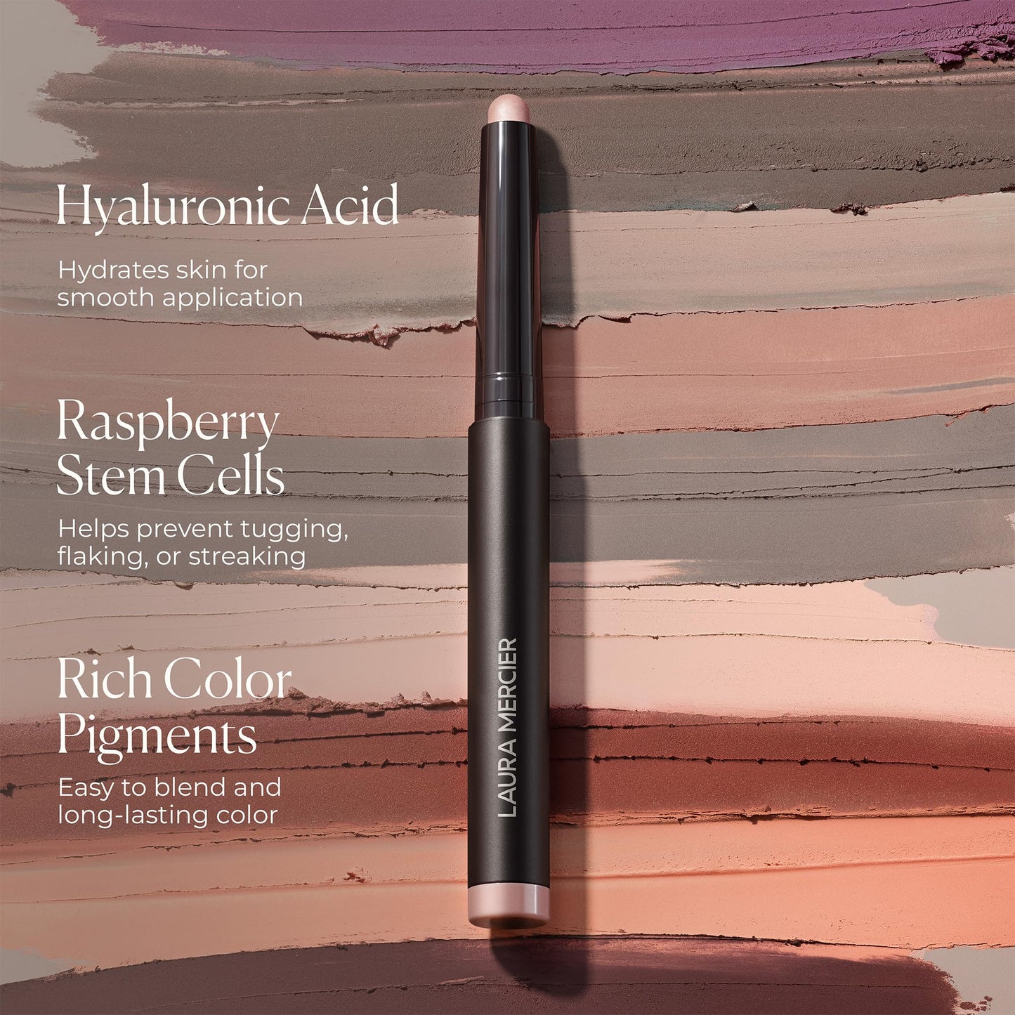 Laura Mercier Caviar Stick Cream Eyeshadow: Matte Finish, 24HR Wear, Long Lasting, Rich Color, Easily Blendable and Buildable, Waterproof, Hyaluronic Acid Infused, Eyeshadow Stick Set, Dune