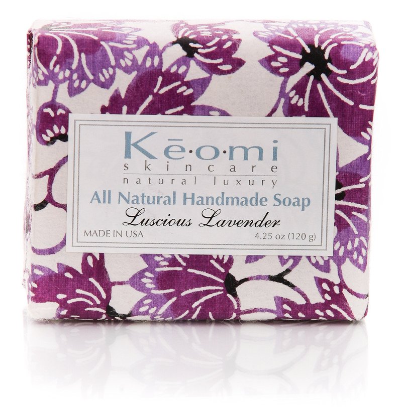 Organic Luxury Handmade 4 Bar Soap Gift Set by KEOMI NATURALS - WONDERFUL MOTHERS DAY GIFT - Gift Boxed & Ready to Give - PAMPER THEM w/LUXURY WHILE LIFTING THEIR SPIRITS