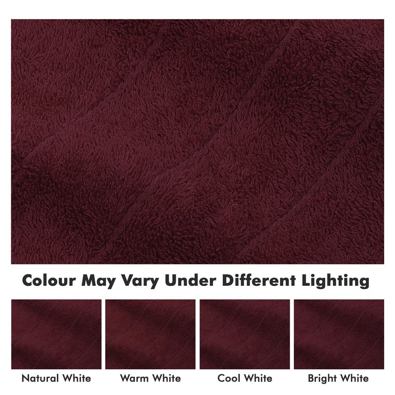 Novo Home Bath Towels Set of 4 – 100% Cotton Burgundy Extra Large Towels for Bathroom, Spa Use (55x28 in) – Super Soft and Quick Dry Large Bath Sheets for Adults