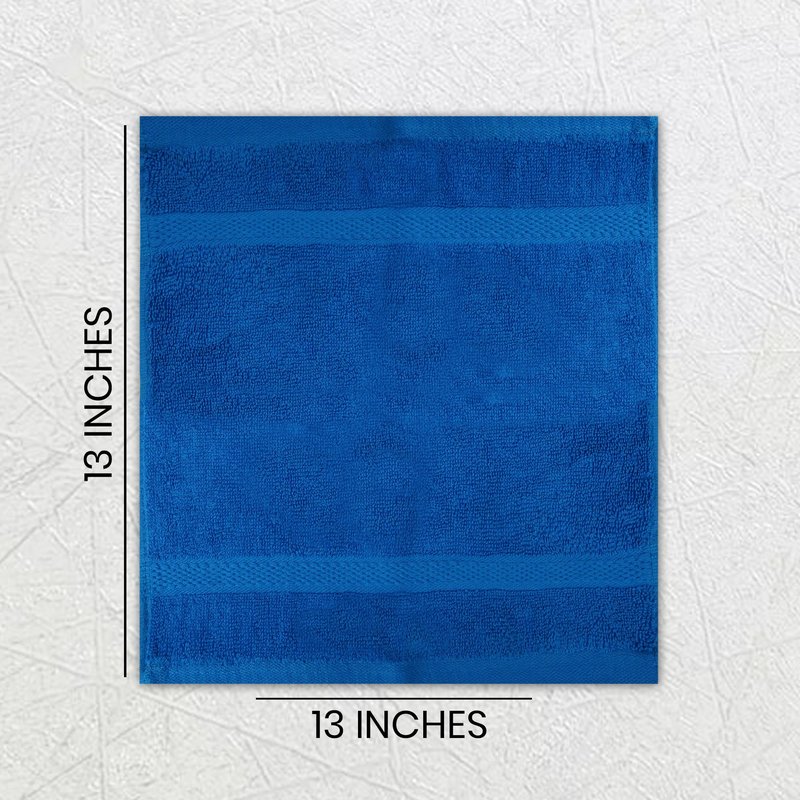 Green Wind Sellers Soft Wash Cloths - 12 Pack Plush and Absorbent Cotton Washcloths for Face, Body, and Baby - Multi-Purpose, Quick-Dry Wash Cloths Set 13x13'' (Navy Blue)