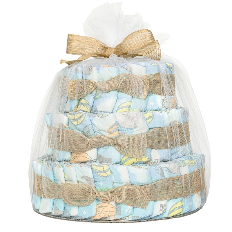 The Honest Company Deluxe Diaper Cake Diapers Baby Personal Care Plant-Based Wipes Barnyard Babies Size 1 8-14 lbs 70 Count