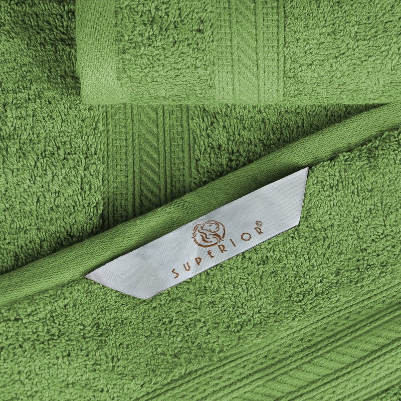 Superior Long Staple 100% Combed Cotton 700GSM 2-Piece Solid Bath Sheet Set for Bathroom, Shower, Kitchen-Super Soft, Plush, Highly Absorbent, Assorted 2-Piece Bath Seets, Green Essence