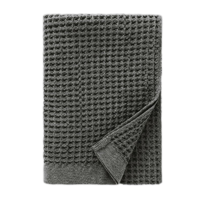 ONSEN Supima® Waffle Bath Towel, Large, Quick Dry Lint Free 100% USA Cotton, Lightweight Absorbent Bath Towel, 31x57 in (Cinder Grey, 1x Bath Towel)